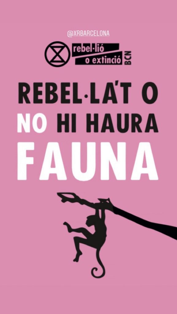 Banner: "Rebel·la't o no hi haurà fauna"