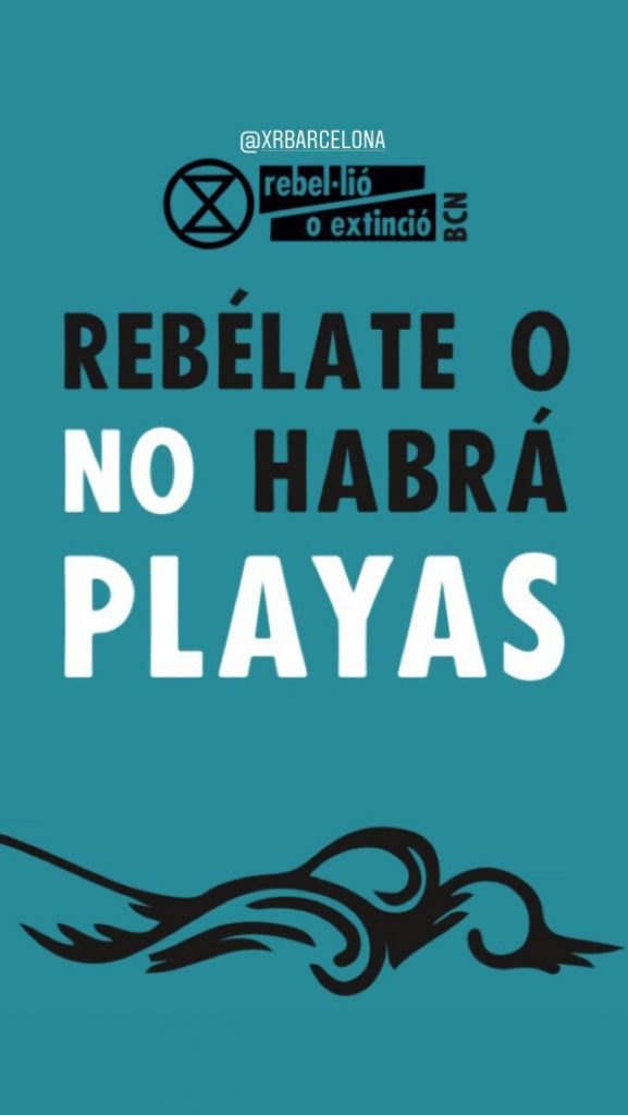Banner: "Rebelate o no habrá playas"