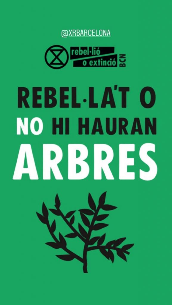 Banner: "Rebel·la't o no hi hauran arbres"